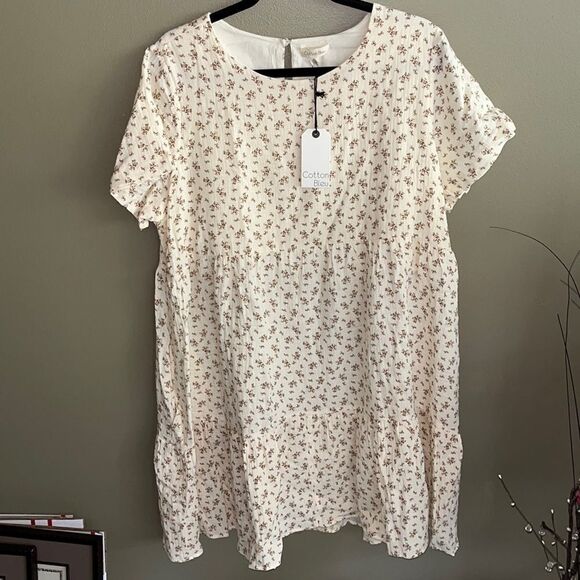 NEW WITH TAGS BEAUTIFUL COTTON BLEU MATERNITY DRESS SIZE XL - Picture 1 of 5